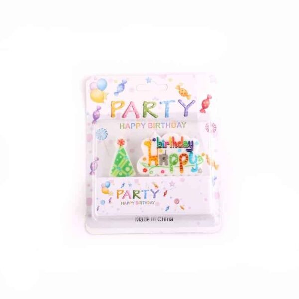 цветни балони за рожден ден с надпис "PARTY" и "HAPPY BIRTHDAY" за празнична украса.