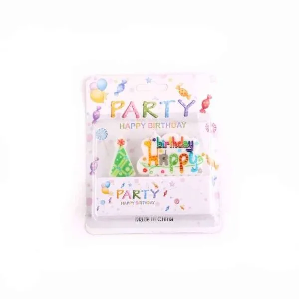 цветни балони за рожден ден с надпис "PARTY" и "HAPPY BIRTHDAY" за празнична украса.