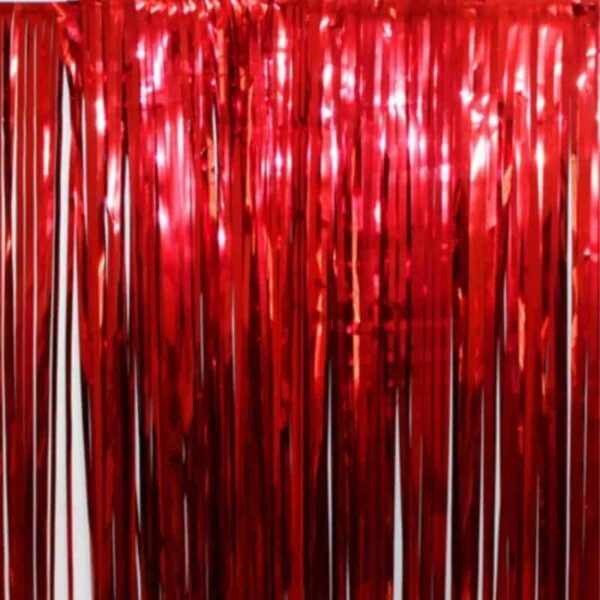 ласо за парти, декоративен червен метален или пластмасов тафта за събития и празници, Party Deluxe.
