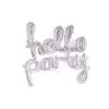 Hello party надпис с балони, подходящ за празненства и събития.