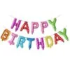 Цветни балони за рожден ден със надпис "Happy Birthday" за парти украса.