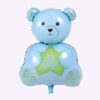 Личностна алуминиева балонна фигура на бебе мечка за празненство, подходяща за момчешки рождени дни и тематични събития.