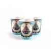 Pirate themed paper cups with pirate ship design, perfect for children's parties and celebrations.