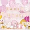 Balloons за парти, рожден ден, празнична украса, дамска парти атмосфера, празничен декор, Party Deluxe, балони с пискюли и цветя, цветна украса за рожден ден, празнична декорация, тематична украса за събития.