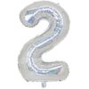 Златист балон с номер 2, подходящ за празненства и събития, украса за рожден ден.