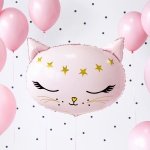 Фолиев балон Коте розово с хелий