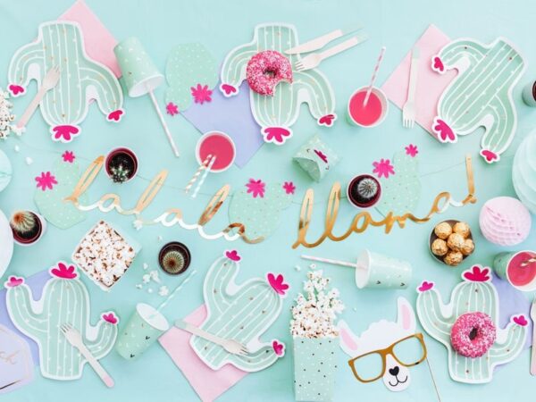 санитарина, украшения и торти за празненство, тематика на кактуси, храна и напитки, весел декор за парти, Party Deluxe, детско парти, тематична украса за рожден ден.