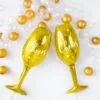 Златни балони тип чаши с надпис Cheers за празници и тържества.