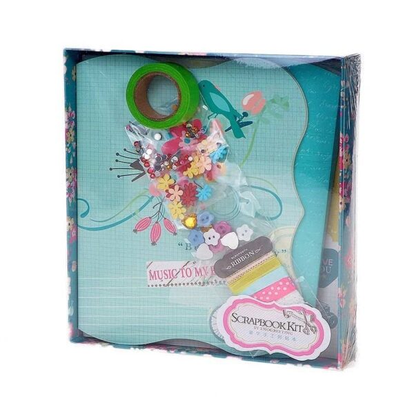 Цветя и декоративни елементи за тържества, хартиени материали и декорации за творчески проекти, подходящи за рожден ден, сватба и други празници - Party Deluxe Scrapbook Kit.