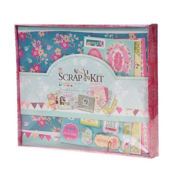 Scrapbook комплект за декорации и работилници за тържества, цветен дизайн, за създаване на подаръчни картички, албумчета и украси за празници.