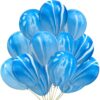 Въздушни балони за партита в ярко син цвят, подходящи за украса и забавление на събития.