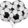 Балони с дизайн на футболна топка, перфектни за футболни тържества и спортни празненства. Стилни и забавни украси за фенове и спортни събития.