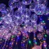Висящи светлини на балон с многоцветни LED светлини за празненства и събития, създаващи магическа атмосфера. За весели партита, украса и специални събития с светлинен ефект.