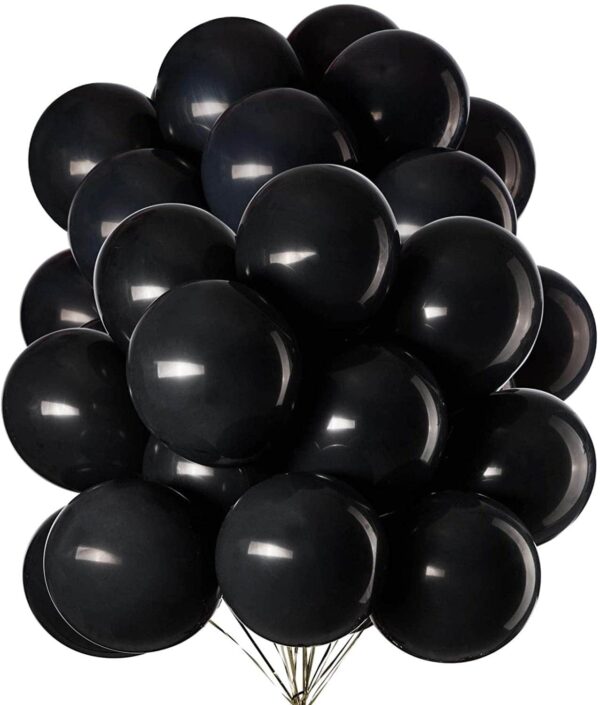 антен парти балони в черен цвят за събития и тържества, празнична украса, високо качество, подходящи за декорации и тематични партита, налични за доставка от Party Deluxe.