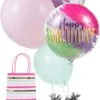 въздушни балони за рожден ден, цветни и със надпис "Happy Birthday" за парти, декорация за празници, тържествено парти, украса за рожден ден, балони за парти, Party Deluxe.