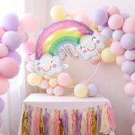 Красив фолиев балон розова дъга
