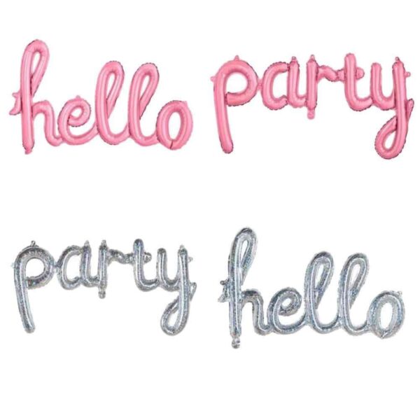 Hello party украса от балони, за празнуване и забавление, празнични украси с балони, тематични декорации за партита, Party Deluxe България.