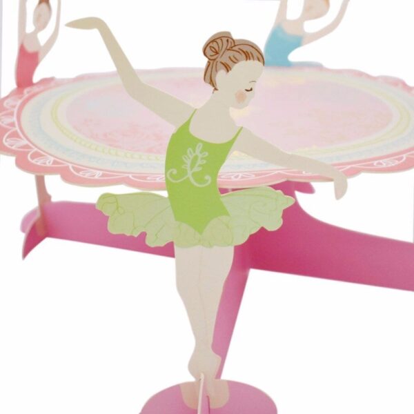 боядисана хартиена балерина за парти декорации, детско парти, празнична украса, модел за танцуващ балет, цветна декорация за детски празници.