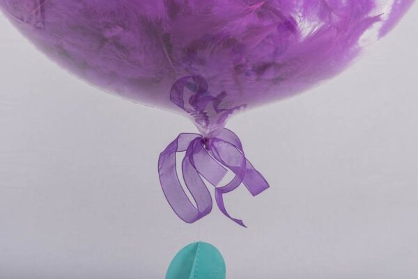 балон с пурпурна панделка, празнични украси, Party Deluxe.