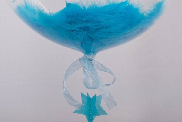 карирана перушина за парти празник, бяла с синьо, украса за рожден ден, парти декорация за детски празник, Party Deluxe.