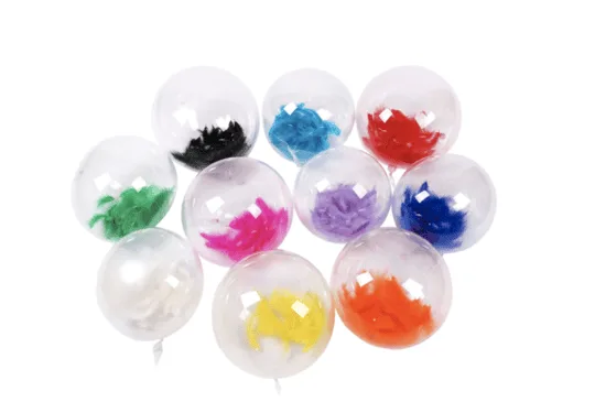 Бълбукащи балончета с различни цветове за празненства и специални събития, идеални за украса.