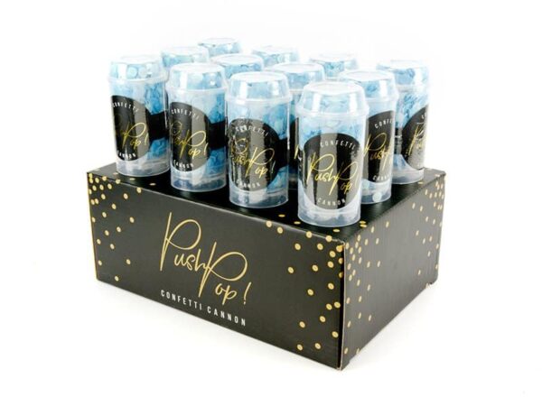 Ръчни конфети Cannon Push Pop за празненства и събития, цветни и забавни, перфектни за ефектно украсяване. Готови за използване и добавяне на веселие към всяко парти.