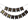 HAPPY BIRTHDAY гирлянда с благодарска за празненство, перфектна за аранжиране на парти, декорация за рожден ден, цветна скрипка за домашно и клубно събитие.
