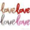 Love балони, въздушни балони с надпис love, празнични балони за романтични събития, декоративни балони за парти, украса с балони за любовни празници.