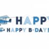Самолетна украса за рожден ден с надпис "Happy B-Day" за самолетна тематична партия, подходяща за деца и любители на въздушния транспорт, перфектна за празнични събития и тематични партита.