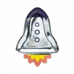 Teматичен сребърен банер с надпис SPACE PARTY