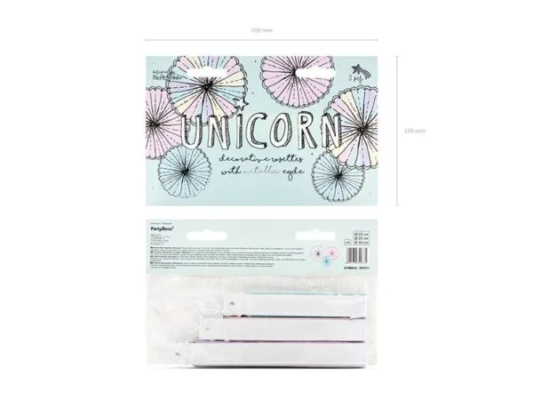 ружевски украсяващи елементи с unicorn дизайн за детски рожден ден и партита, подходящи за декорация с много цвят и фантазия, перфектни за тематични събития и празненства.