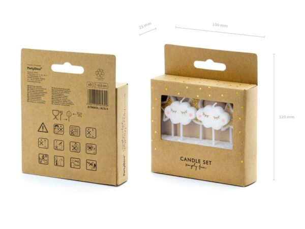 Маска за свещи с удивителен дизайн на облаци, перфектна за тържества и празненства, създава уютна атмосфера. Комплект с три свещи и аспекти за уютен декор.