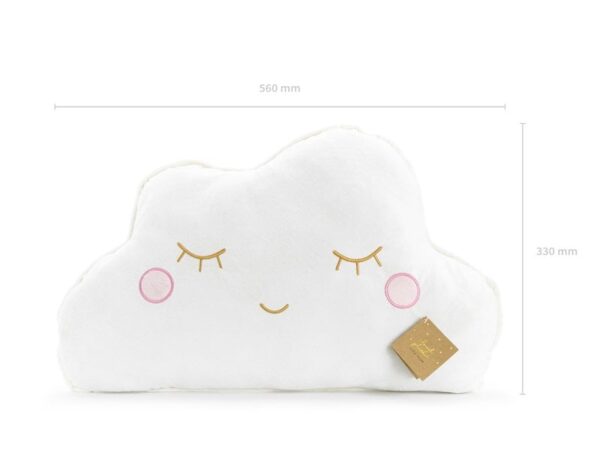меко възглавничка за детска стая, облак с качулки и мило лице, подходяща за декорация и уют, сладък и красив дизайн за бебета и деца, Party Deluxe, детски аксесоари, подаръци за новородени.