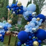 Голям тъмно син латексов балон 90см