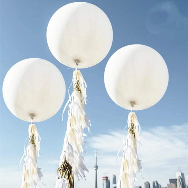 Балони за парти, бели балони с цветя, украса за тържества, летни събития, празненства, украса за дома и открито, Party Deluxe България, висококачествени декоративни балони.