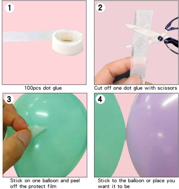 Лепенки за балони, за защита и защита на балони, дебели лепенки за бързо закрепване.