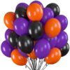 Цветни балони в оранжево, лилаво и черно, подходящи за тематични празненства и декорации - Party Deluxe. Очарователни балони за всяко парти събитие.