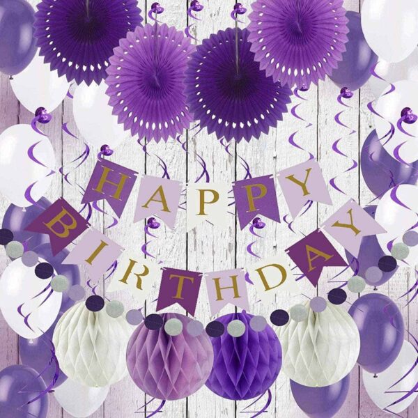 Цветни балони и хартиени декорации за рожден ден, тържествена атмосфера, празнична украса, Party Deluxe.