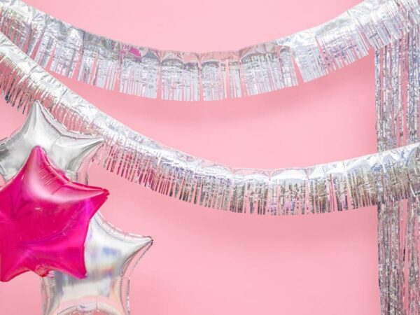 розови и сребърни балони и гирлянди за парти, празнична украса за рожден ден или специални събития, Party Deluxe, весели и цветни декорации за торти и мероприятия, украса за парти, тематично оформление.