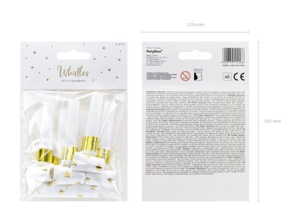 Велове за рожден ден златисти и бели, перфектни за тържества, празненства и декорации, комплект от 6 броя за празнична атмосфера.