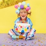 Красиви цветни парти свещички Happy Birthday