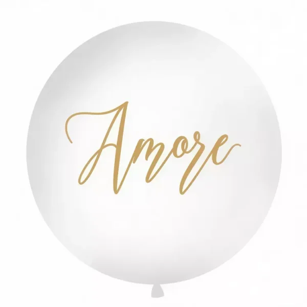 Японска балон с надпис "Amore", подходящ за романтични събития и сватби, украшения за празници, сватбена украса, партита и специални поводи.