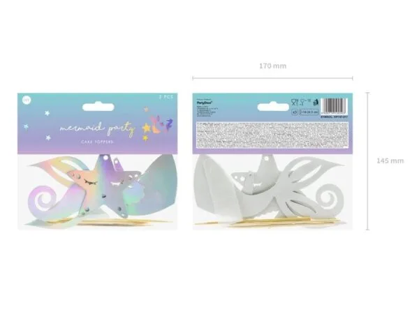 Реализация на части за торта с морска единорога, подходяща за детски партита и празнични събития, цветни и забавни декорации за украса.