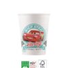 High speed racing cup with Lightning McQueen from Cars, perfect for kids' themed birthday parties and events, durable and eco-friendly material, ideal for celebrating birthdays and special occasions.