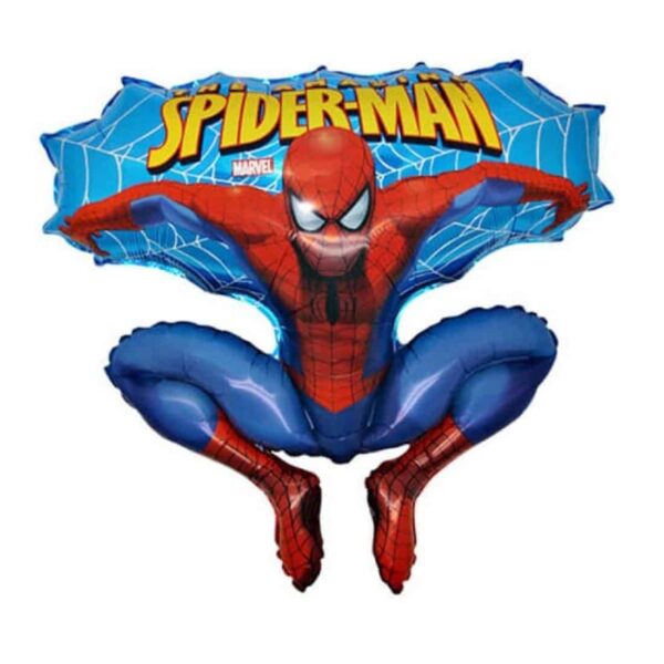 Спайдърмен балон за партита и събития, подходящ за малки и големи фенове на Marvel, ярък дизайн и привличащ вниманието декор за тематични партита.