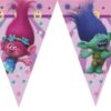 Цветни парти парцели от Торбички за празнуване, вдъхновени от популярни герои от филма Тролчета, перфектни за детски партита и тематични събития.