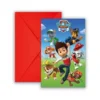 Детска картичка с героите от Paw Patrol за рожден ден, подходяща за детски партита и забави.