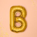 Фолиев Балон Златна Буква 35см