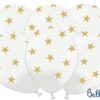 Модерни бели балони с златни звезди за празненства и събития.