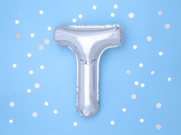 Балон с буквата Т, празничен декор за партита и събития, метален балон за украса, подходящ за рожденни дни, празници, тематични събирания, Party Deluxe.